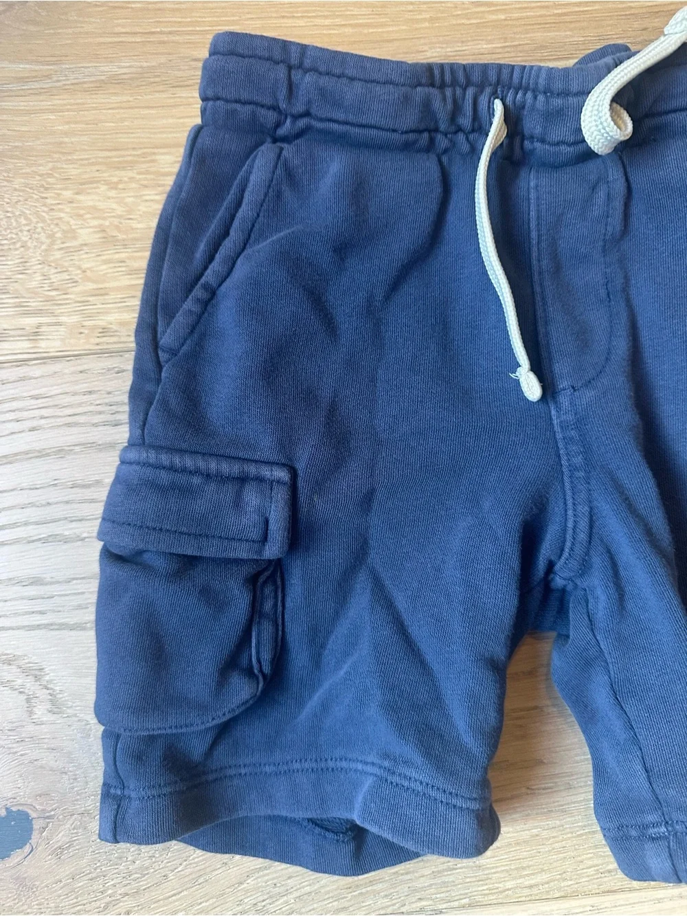 Old Navy Cargo Sweatshorts with Drawstring Navy Blue 3T